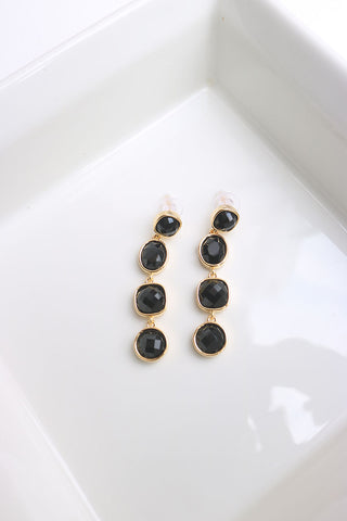 Black Shapes Dangler Earrings