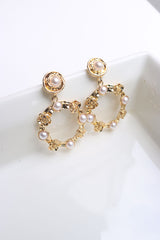 Pearl Flower Tiara Earrings