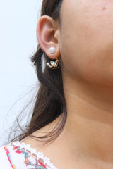 Pearl Multi up-Down Earrings