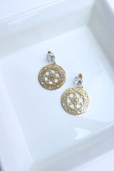 Circle Cutwork Earrings