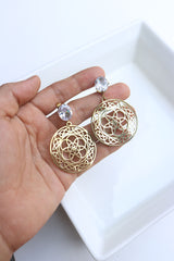 Circle Cutwork Earrings