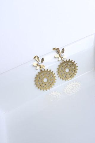 Flower Wheel Earrings