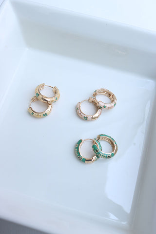 Sunflower Enamel Bali Earrings