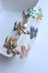 Enamel Flower Cuff