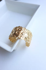 Flower Beaten Cuff
