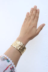 Flower Beaten Cuff