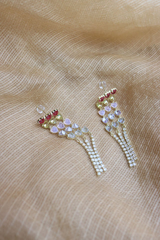 AD Multi Hearts Chime Earrings