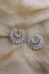Pearl Spokes Rivet Earrings