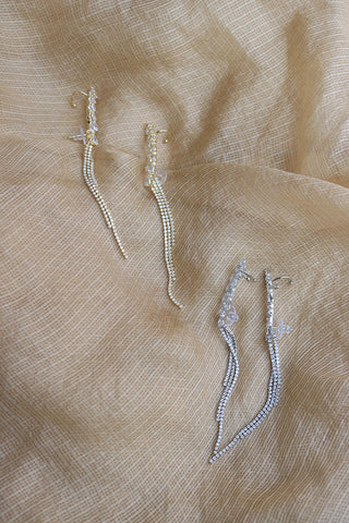 AD Leaf Long Ear Cuff