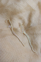 AD Leaf Long Ear Cuff