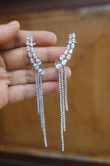 AD Leaf Long Ear Cuff
