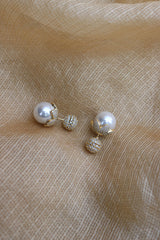 Tulip Pearl Front Back Studs