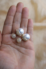 Tulip Pearl Front Back Studs
