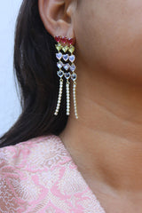 AD Multi Hearts Chime Earrings