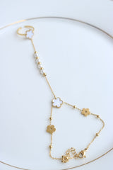 White Flower Pearls Hand chain