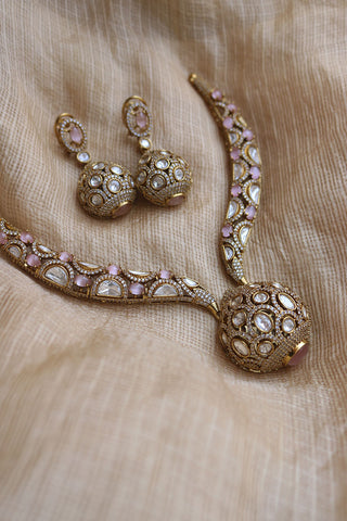 Polki Pastel Pink Kalash Set
