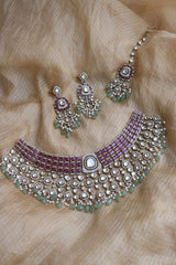 Ruby Polki Statement Choker Set