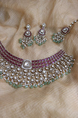 Ruby Polki Statement Choker Set