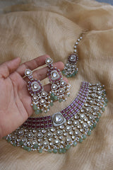 Ruby Polki Statement Choker Set
