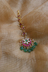 Jadau Chaand Flower Teeka
