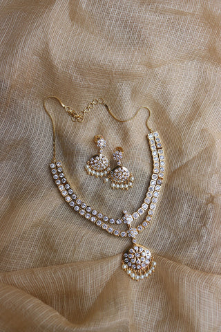 Traditional AD 2 Layer Stone Pendant Set