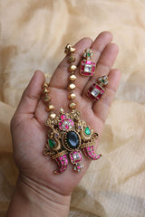 Jadau Tusk Maala Pendant Set