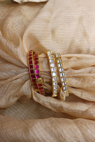 Jadau Classic Squares Kada Set