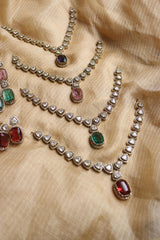 Jane Color Drop Tri Necklace