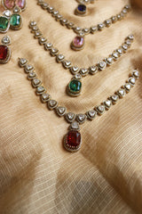 Jane Color Drop Tri Necklace