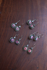 Painted Stone Hook Earrings