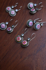Painted Stone Hook Earrings