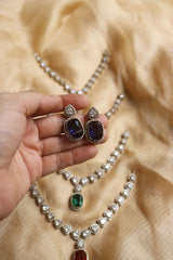 Jane Color Drop Tri Necklace