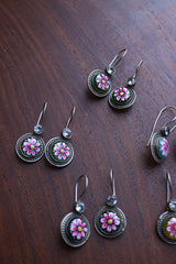 Painted Stone Hook Earrings