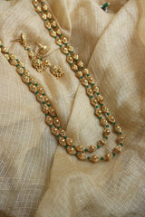 Gold Green Dholak Maala
