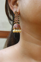 Rivet Ruby Jhumka