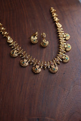 Shield Flower Necklace Set