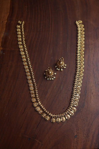 Lakshmi Coin Necklace Set(Mid-Length)