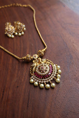 Peacock Pendant Set