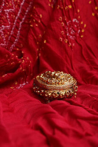 Intricate Lakshmi KumKum Box