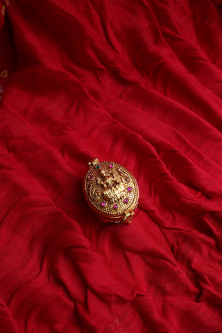 Lakshmi Oval Ornamental KumKum Box