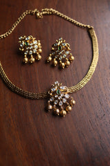 Kundan Peacock Close Neck Set