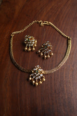 Kundan Peacock Close Neck Set