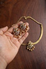 Kundan Peacock Close Neck Set
