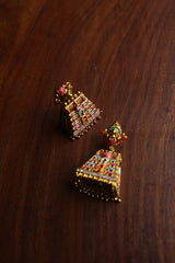 Temple Enamel Jhumkas
