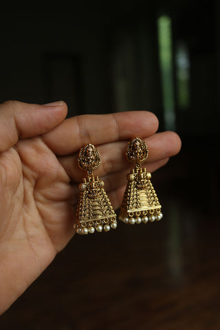 Temple Gold Jhumkas