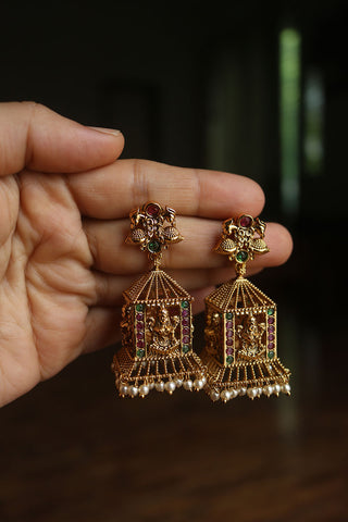 Lakshmi Cage Jhumkas