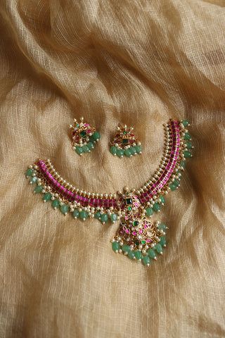 Jadau Squares Close Neck set