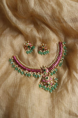 Jadau Squares Close Neck set