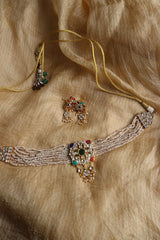 Jadau Multi Cut Stones Choker Set