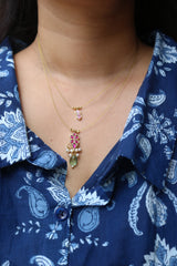Ruby Kundan Layer cord set